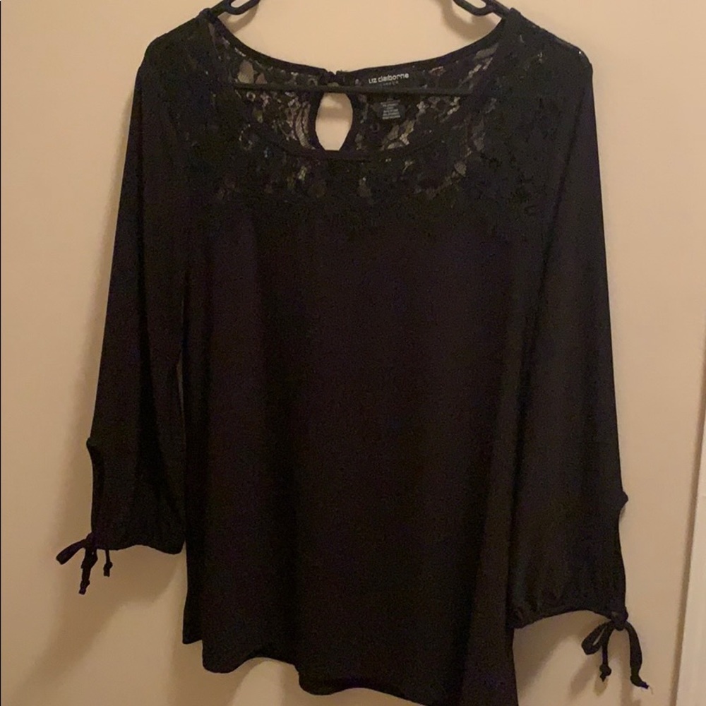Black work blouse. Very slimming